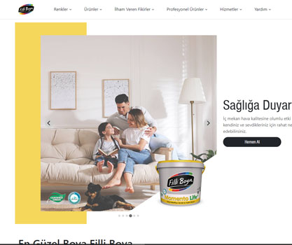 Filli Boya Özel E-Ticaret Web Yazılımı Geliştirme pc