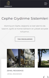 Günpen Yapı Kurumsal Web Yazılımı tablet